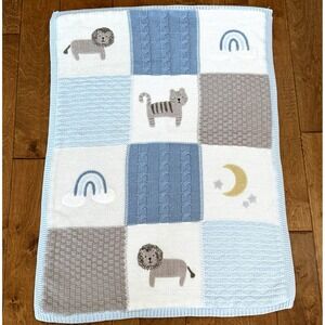 Pottery Barn Kids Heirloom Lion Baby Blanket 30" x 40"